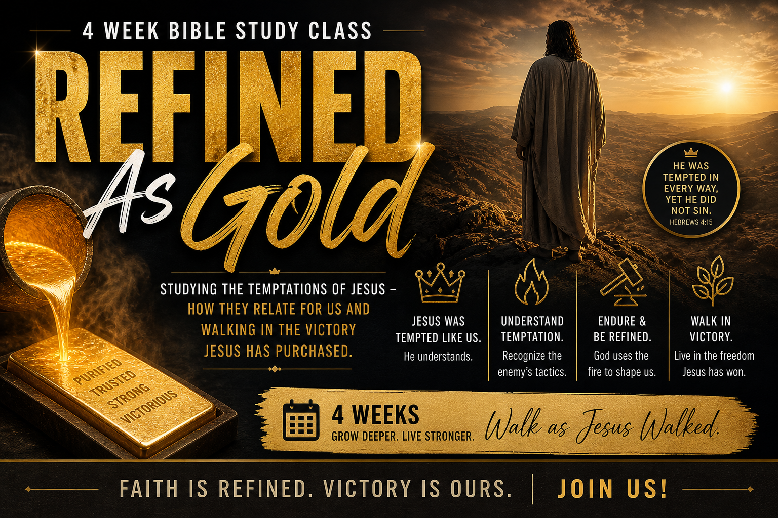 Refined as Gold - 4 Week Bible Study Curriculum (Adults)