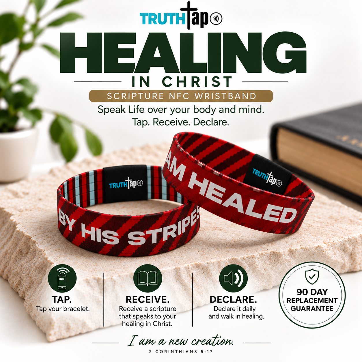 TruthTap™ Christian Scripture Wristband Starter Bundle – 3 Pack