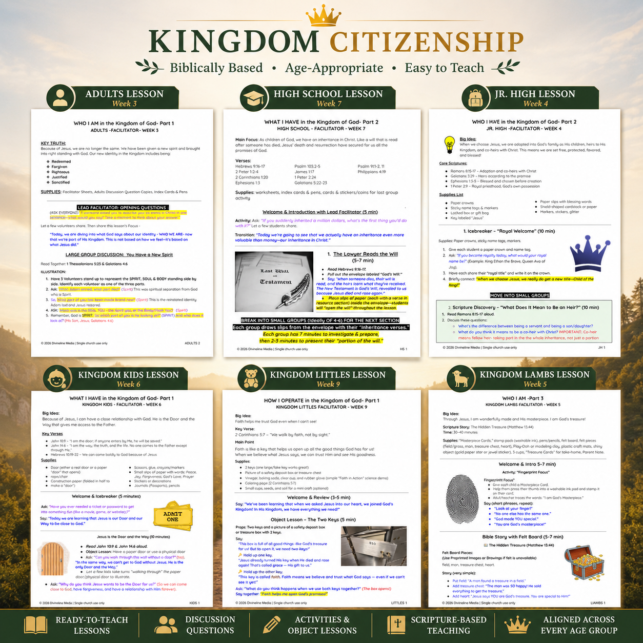 12 WEEK Curriculum - ALL AGES ALIGNED - Kingdom Citizenship
